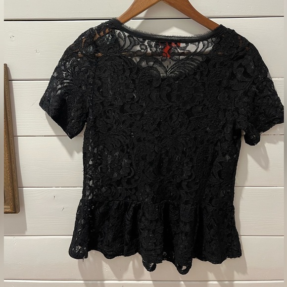JOE FRESH Black lace top size XS - Picture 6 of 6